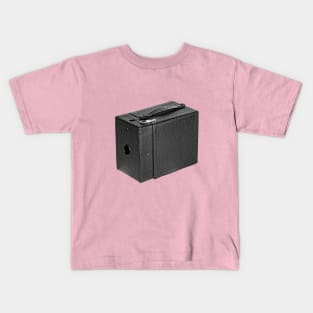 Vintage 1930s Box Camera in B&W Kids T-Shirt